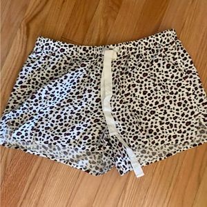 The cutest cheetah print pajama shorts